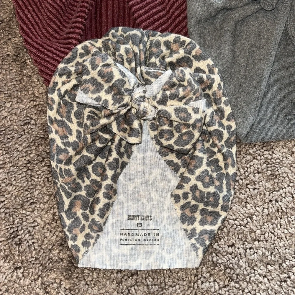 Bunny Knots size small 6-12m baby turban hats